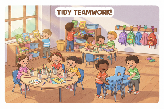 3 Hacks für ein entspanntes Stundenende: So räumen Kinder endlich (freiwillig) auf